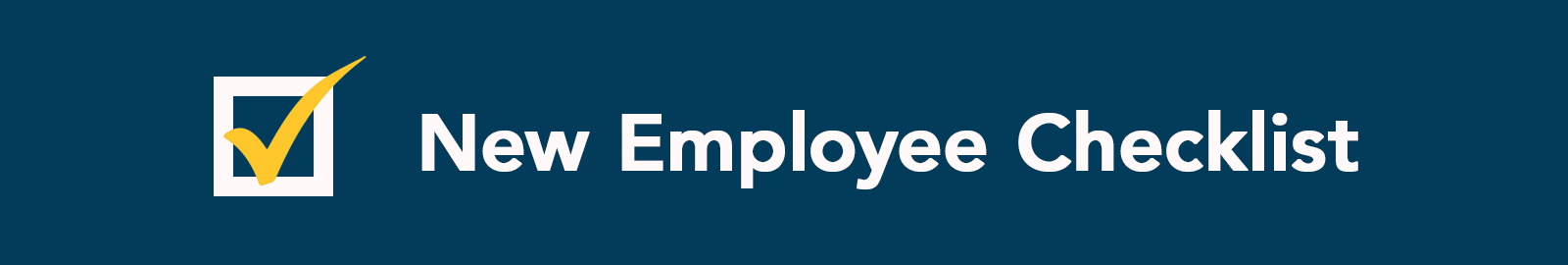 New Employee Checklist Header