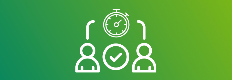 icons with two people, time, and a check box