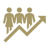 Retain Image of people with arrowing going up