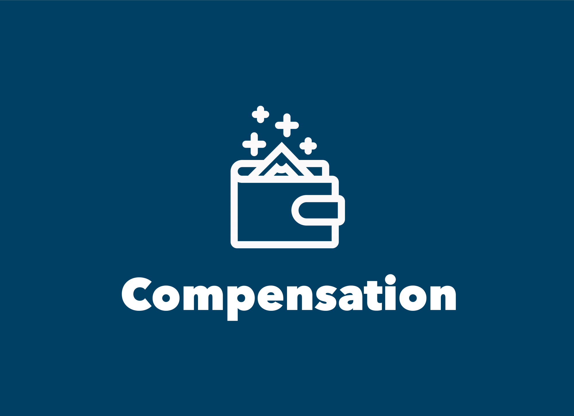 Compensation Department - icon of wallet with benefits