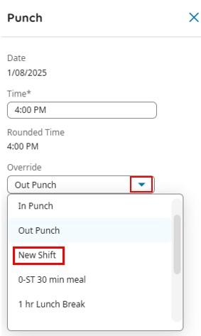timecard punch edit 