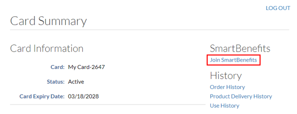 Screenshot card summary wmata page with red box around join smartbenefits