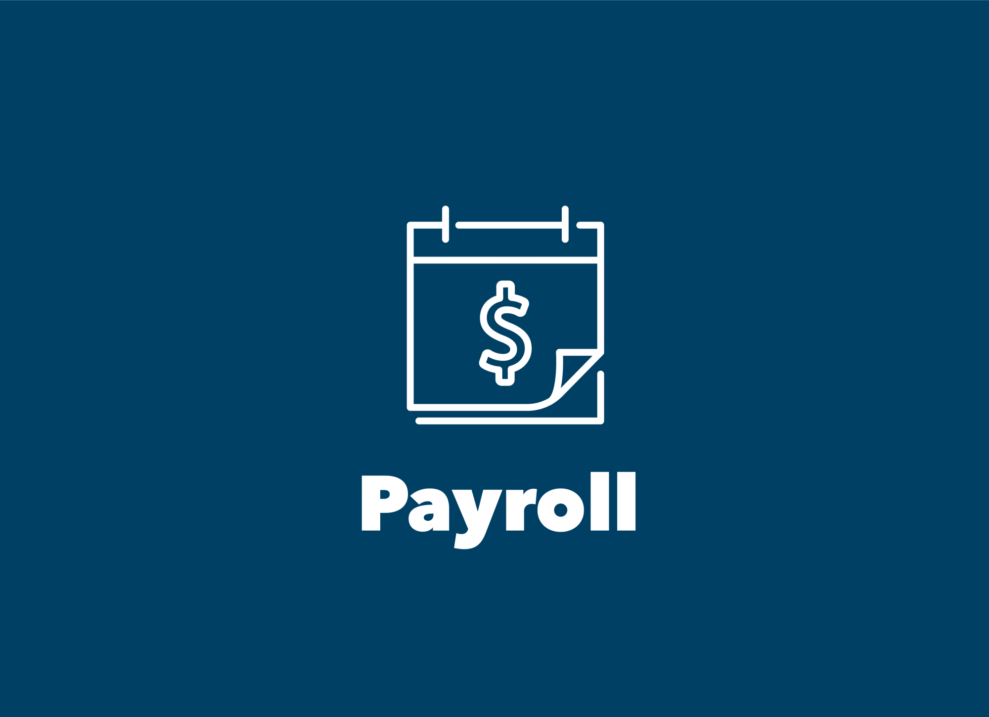 Payroll Department - icon of calendar and dollar sign